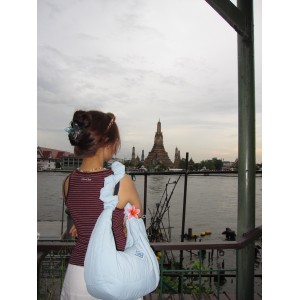 CHIOS CLUB - Chios word LOGO Bubble Tote [tote33BL]